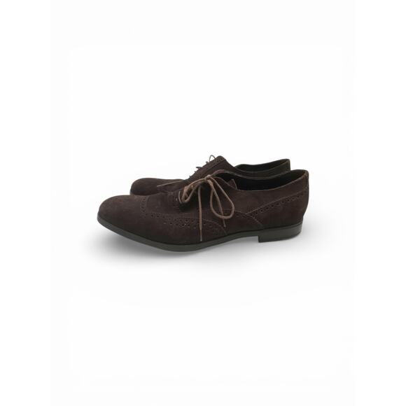 Prada Men\'s Dark Brown Suede Brogue Oxford Dress Shoes - Size 10.5 main image 8